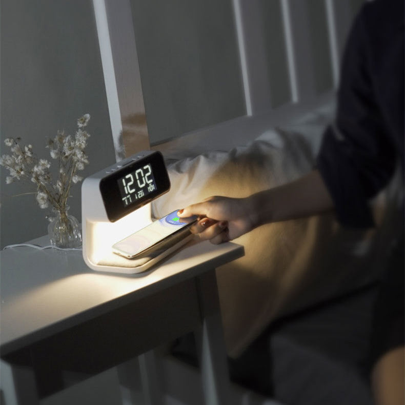 3-in-1 Bedside Lamp with Wireless Charging