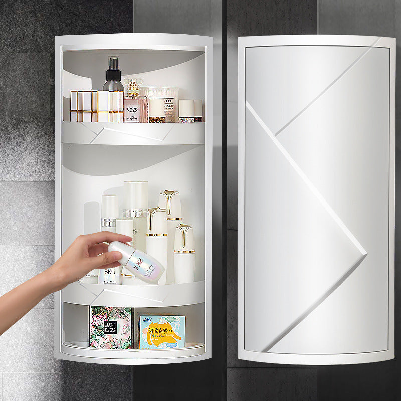 Rotatable Wall-Mounted Bathroom Makeup Storage Rack