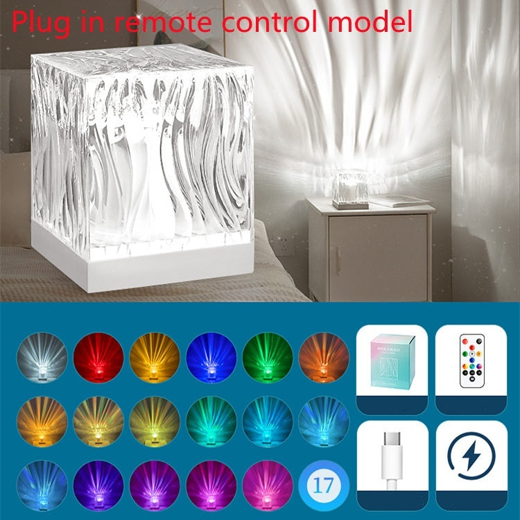 LED Water Ripple Projection Lamp