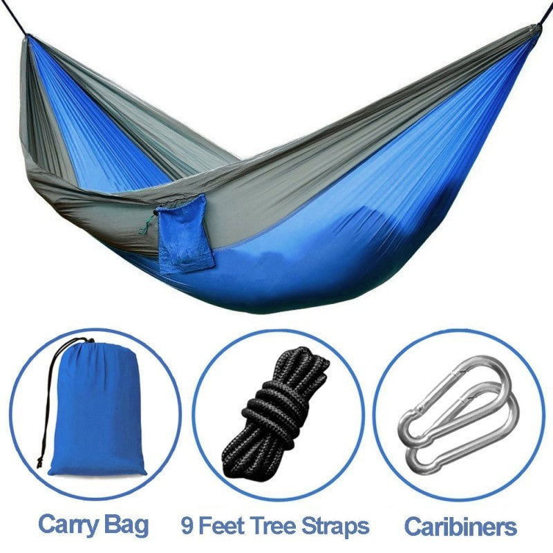 Portable Nylon Parachute Backpacking Double Hammock