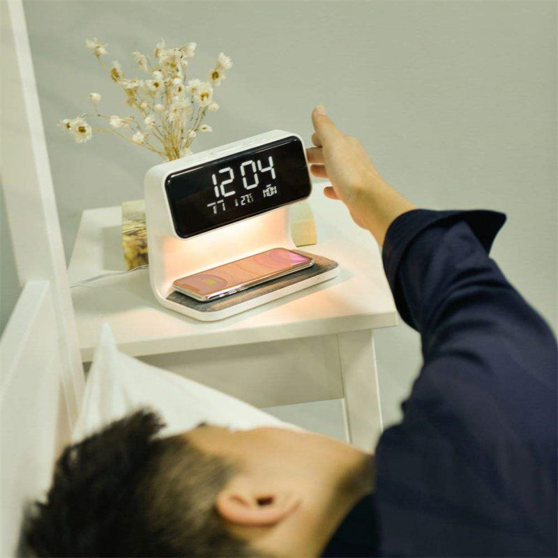 3-in-1 Bedside Lamp with Wireless Charging