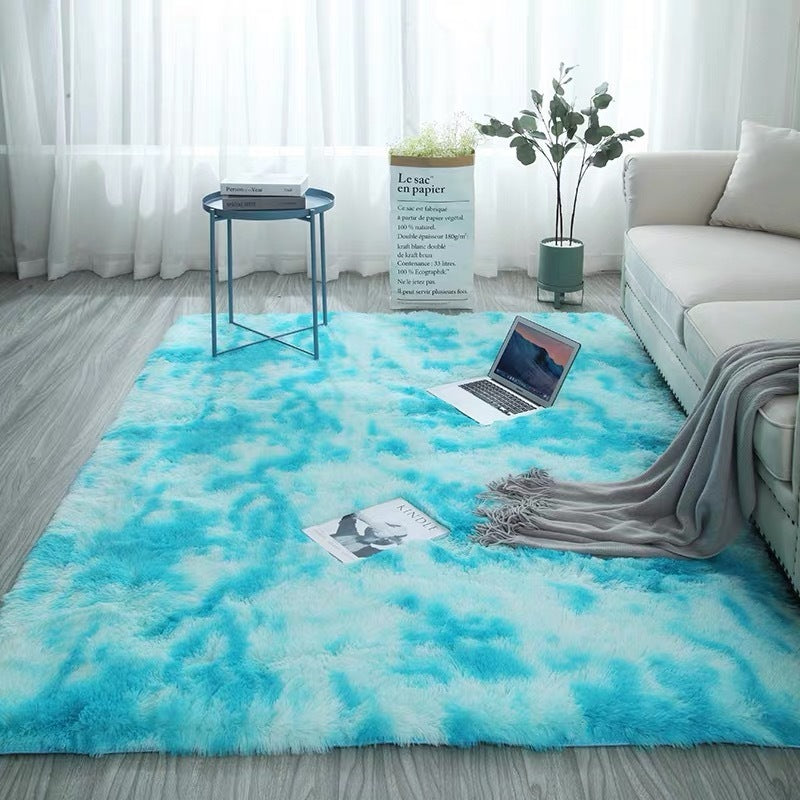 Long Hair Tie-Dyed Gradient Carpet
