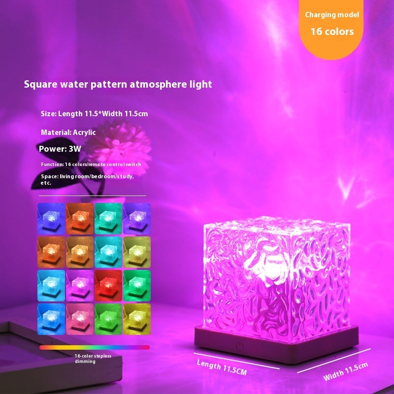 LED Water Ripple Projection Lamp