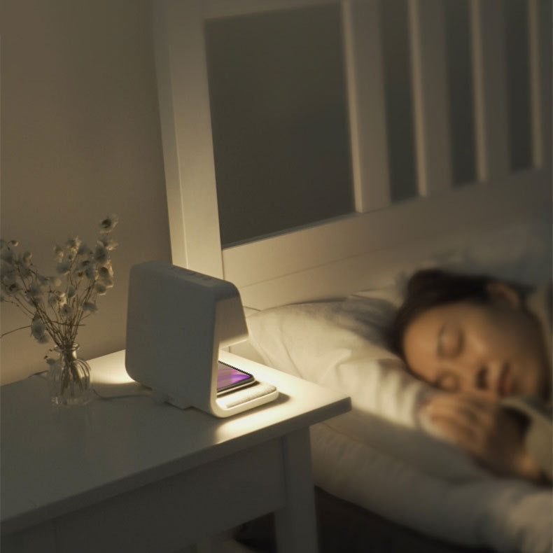3-in-1 Bedside Lamp with Wireless Charging