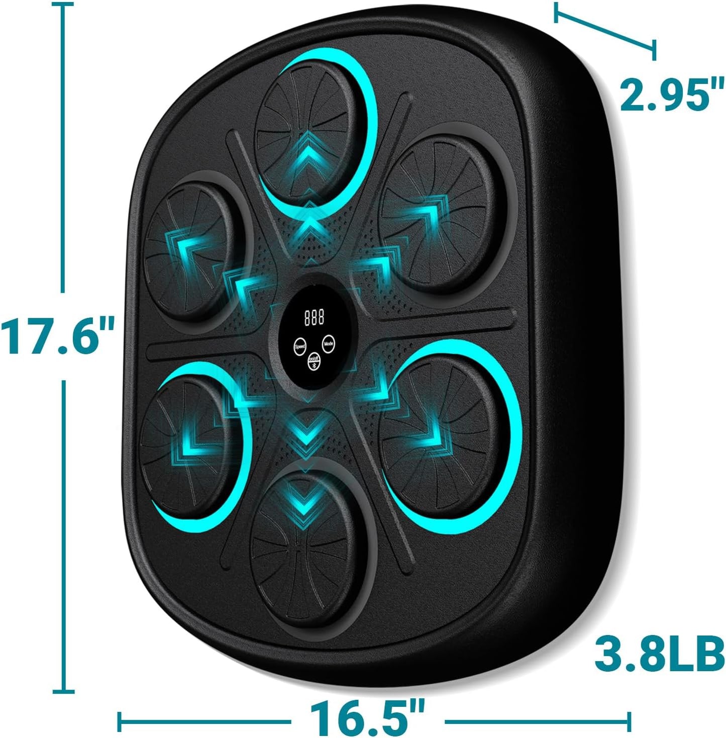 Smart Music Boxing Wall – LED Workout Trainer for Home