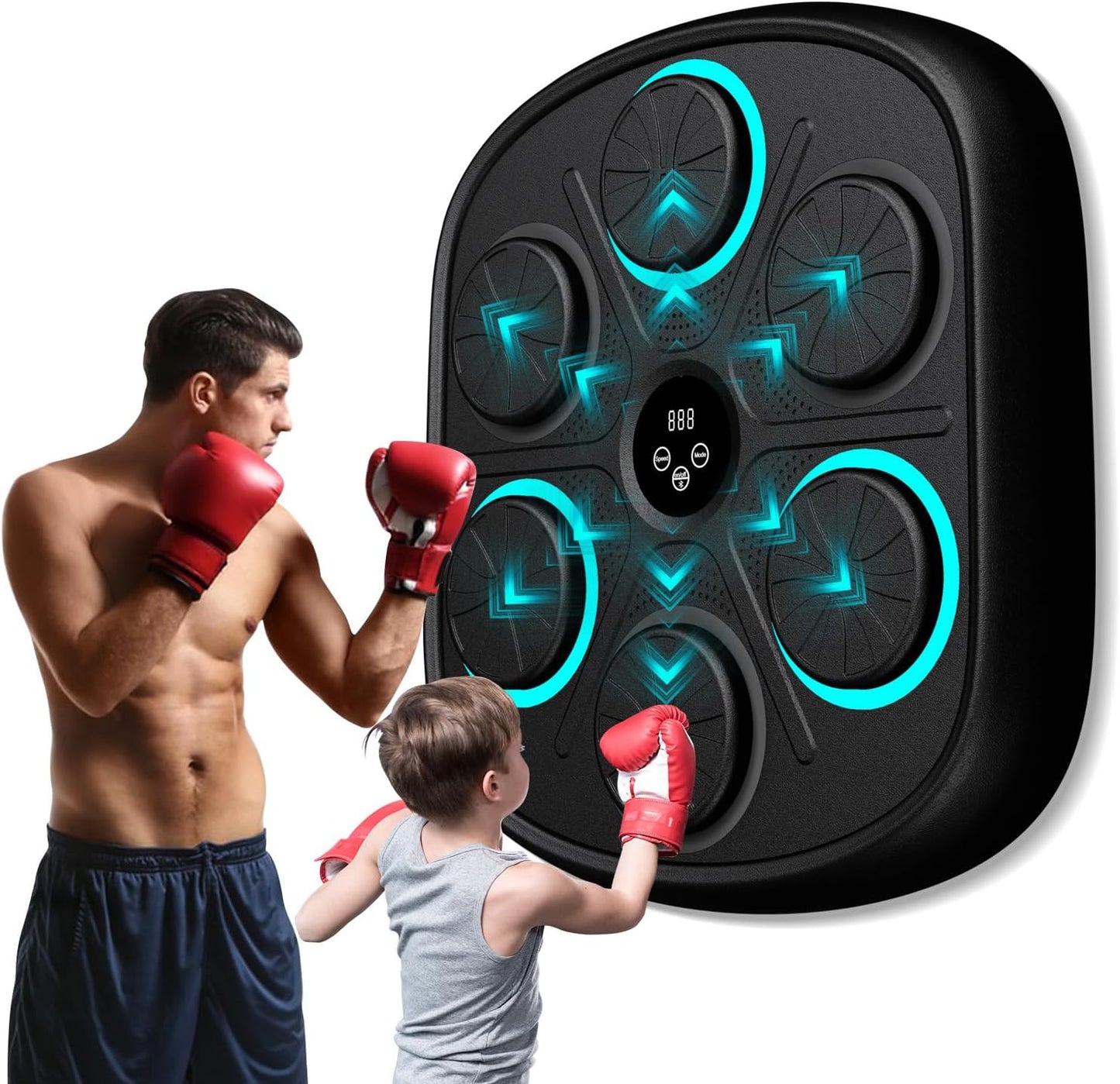 Smart Music Boxing Wall – LED Workout Trainer for Home