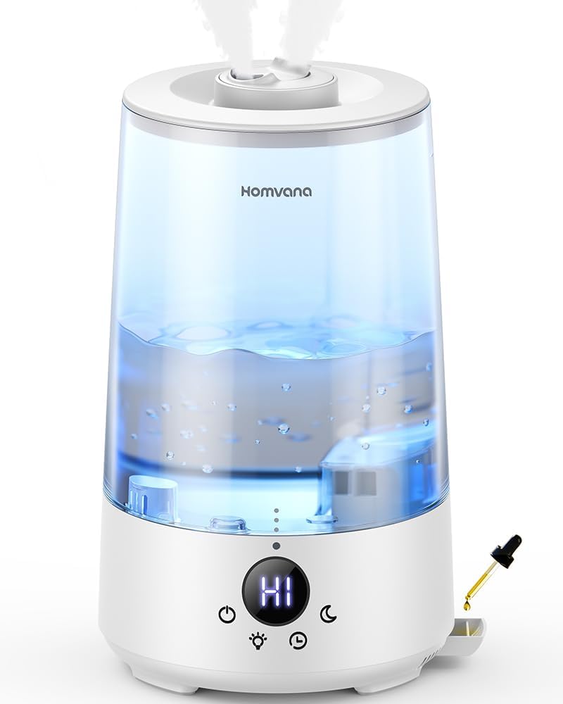 Homvana 3-in-1 Cool Mist Humidifier – 3.6L, Silent, Aroma Diffuser