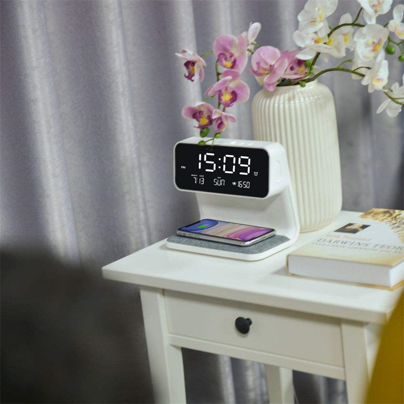 3-in-1 Bedside Lamp with Wireless Charging