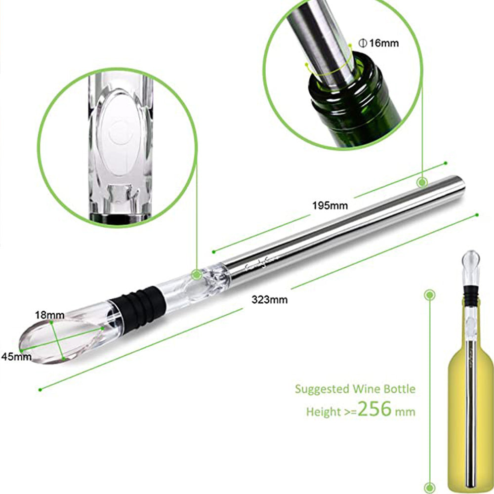 Stainless Steel Wine Bottle Cooler Stick Chiller