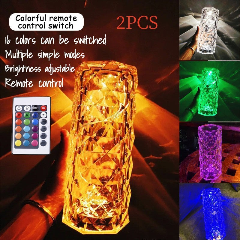 Romantic LED Rose Diamond Table Lamp