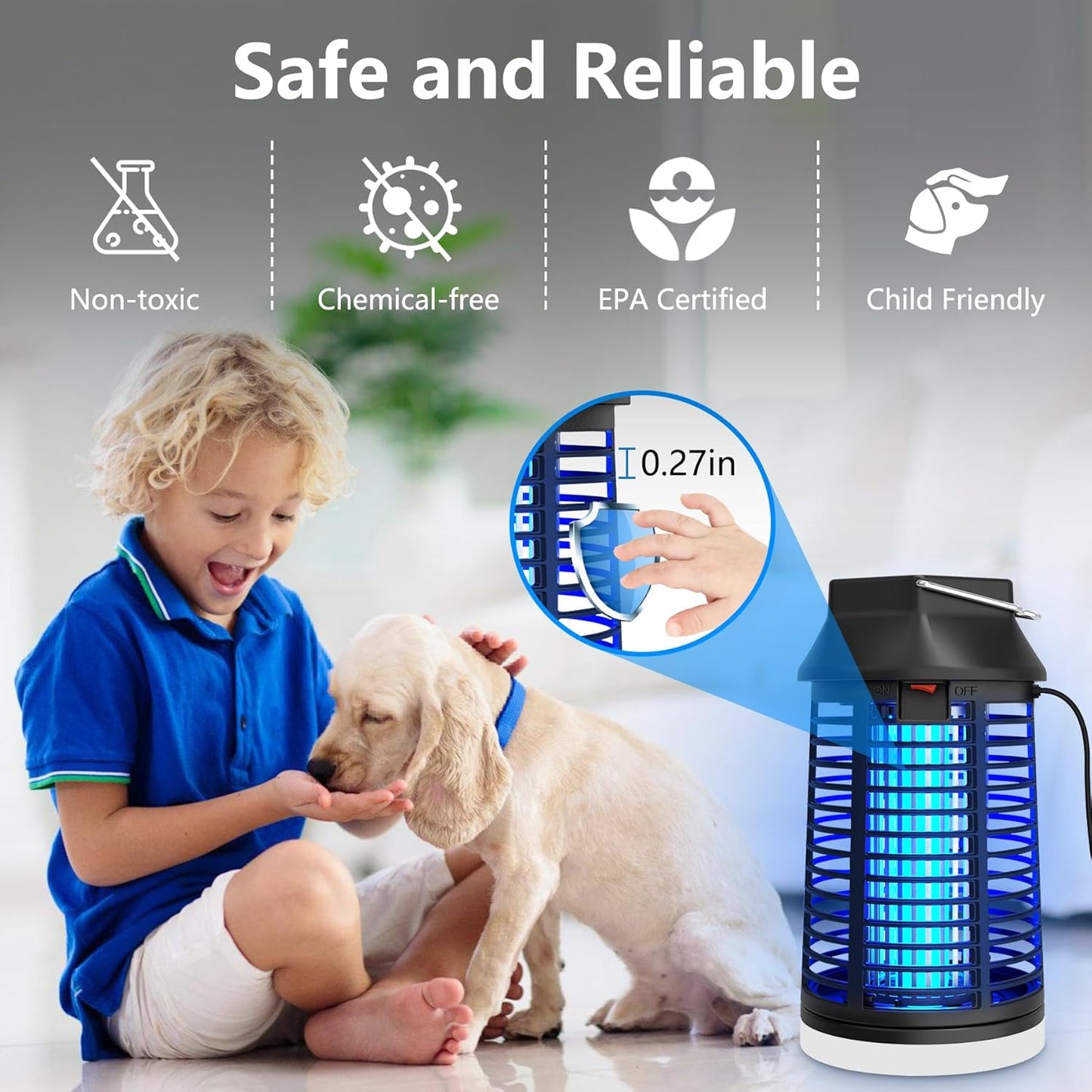 4200V Bug Zapper with LED & Remote – Waterproof Outdoor Mosquito Killer