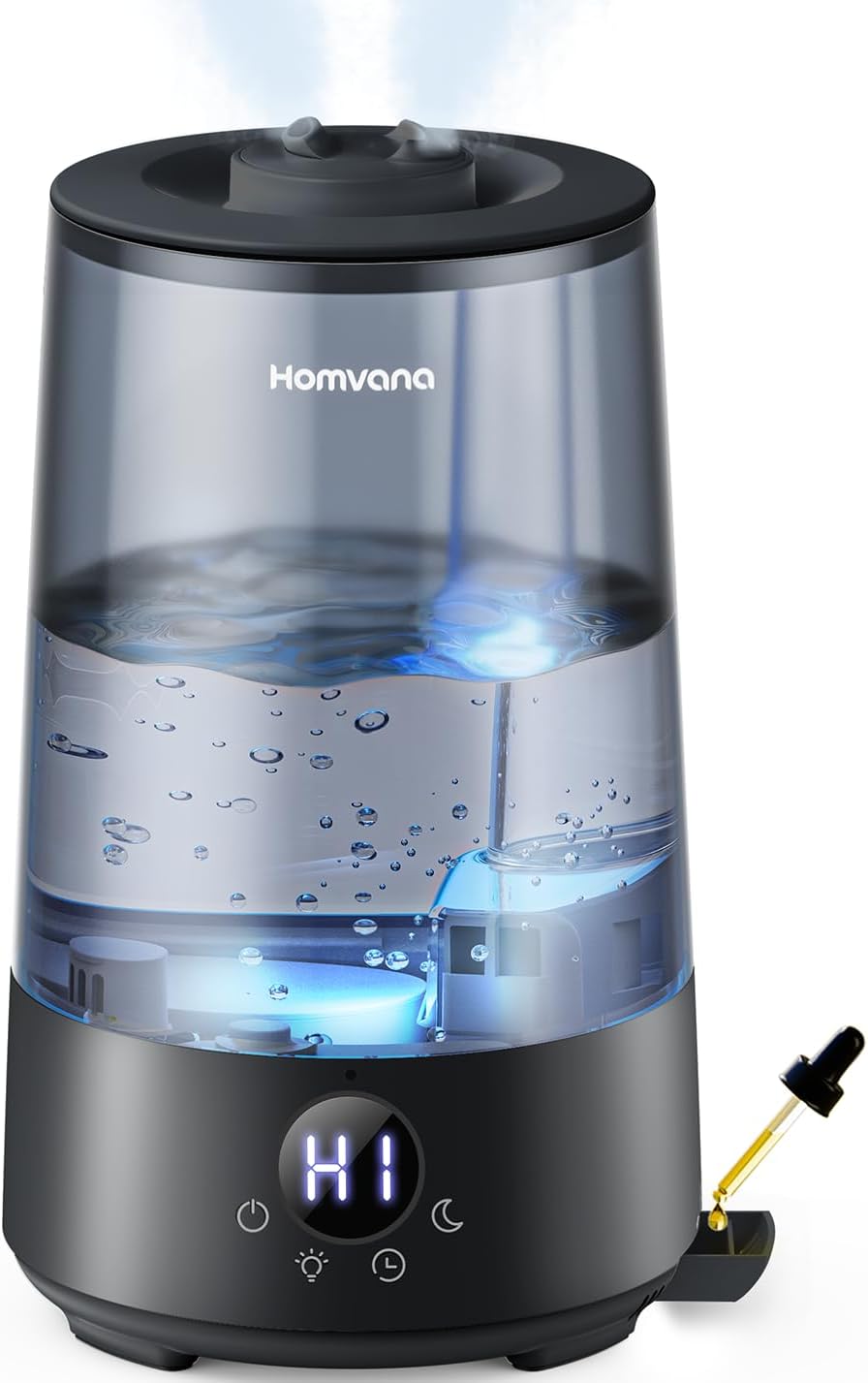 Homvana 3-in-1 Cool Mist Humidifier – 3.6L, Silent, Aroma Diffuser