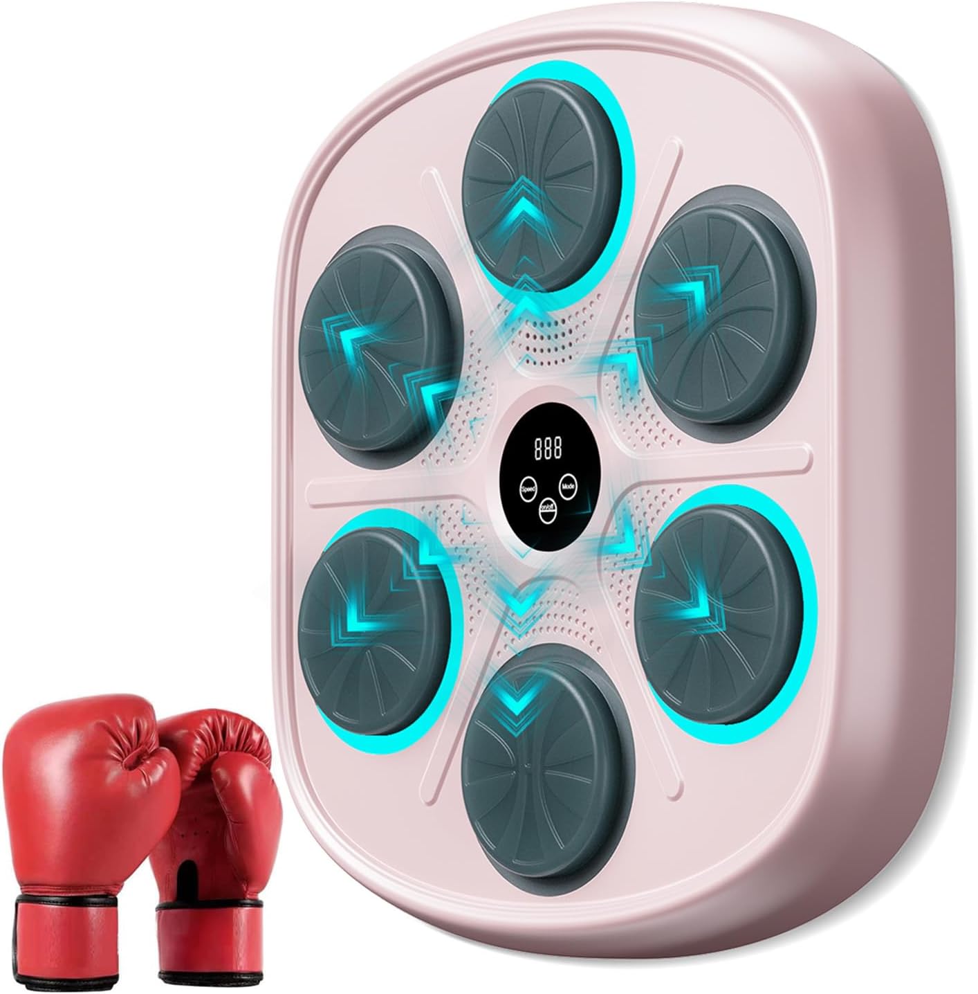 Smart Music Boxing Wall – LED Workout Trainer for Home