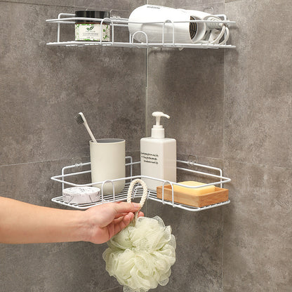 Wrought Iron Bathroom Corner Shelf Storage Rack