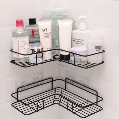 Wrought Iron Bathroom Corner Shelf Storage Rack