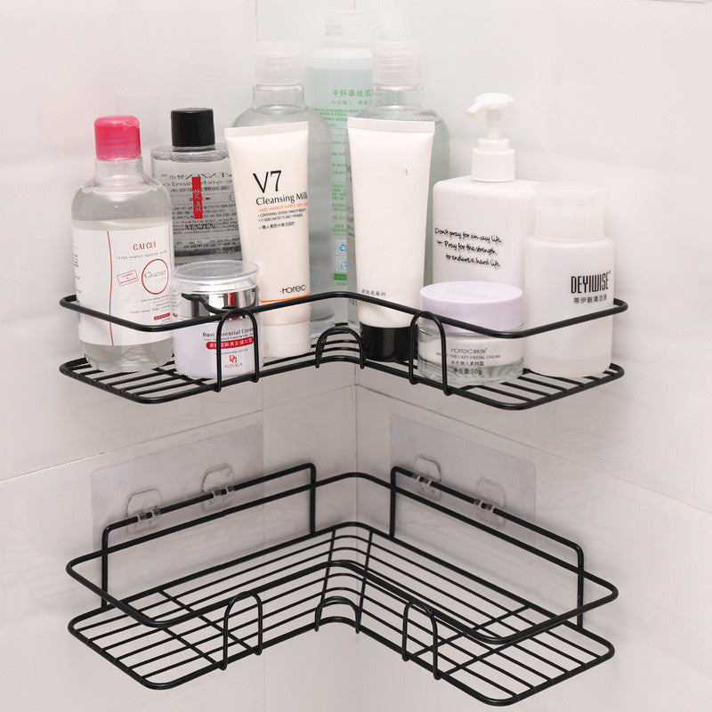 Wrought Iron Bathroom Corner Shelf Storage Rack