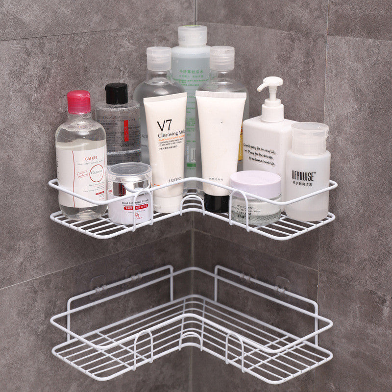 Wrought Iron Bathroom Corner Shelf Storage Rack