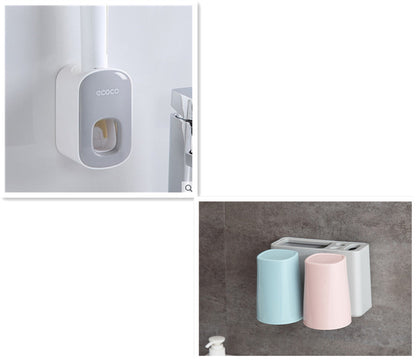 Wall-Mounted Automatic Toothpaste Dispenser Holder