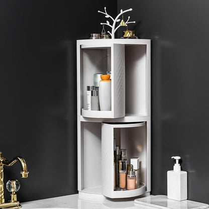 Rotatable Wall-Mounted Bathroom Makeup Storage Rack