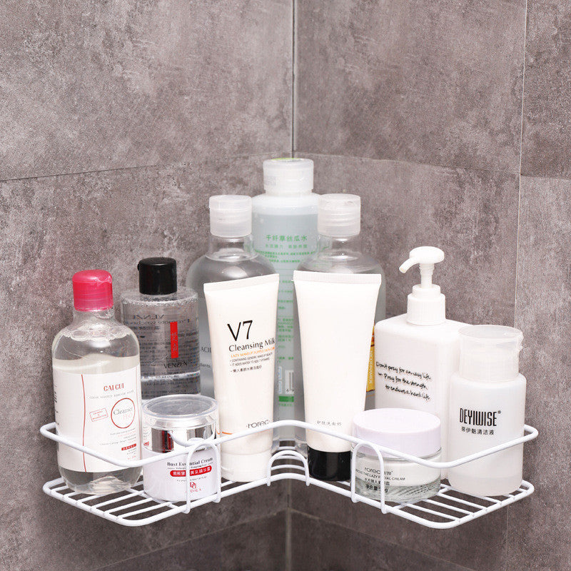 Wrought Iron Bathroom Corner Shelf Storage Rack