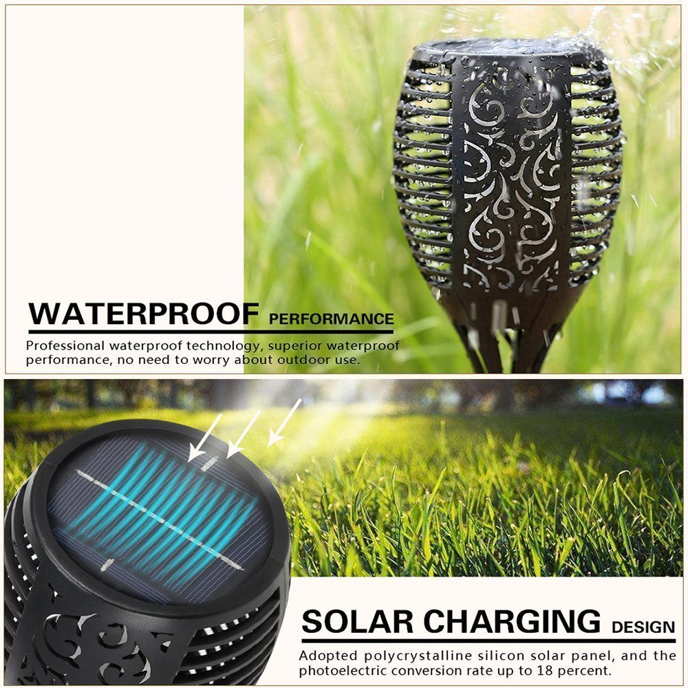 LED Solar Torch Light Waterproof Lamp