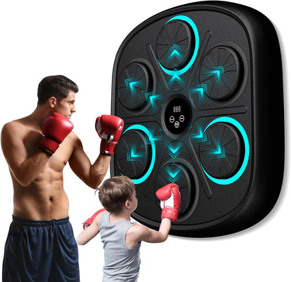 Smart Music Boxing Wall – LED Workout Trainer for Home