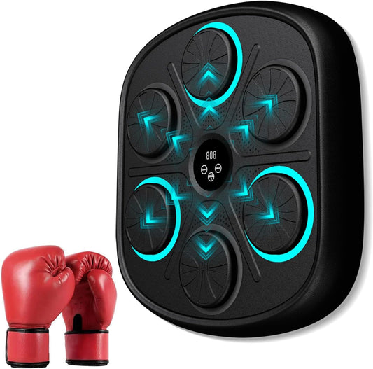 Smart Music Boxing Wall – LED Workout Trainer for Home