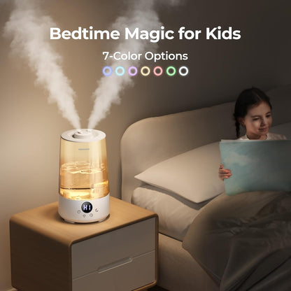 Homvana 3-in-1 Cool Mist Humidifier – 3.6L, Silent, Aroma Diffuser