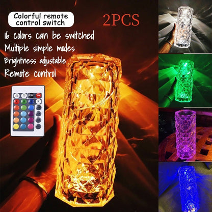 Romantic LED Rose Diamond Table Lamp